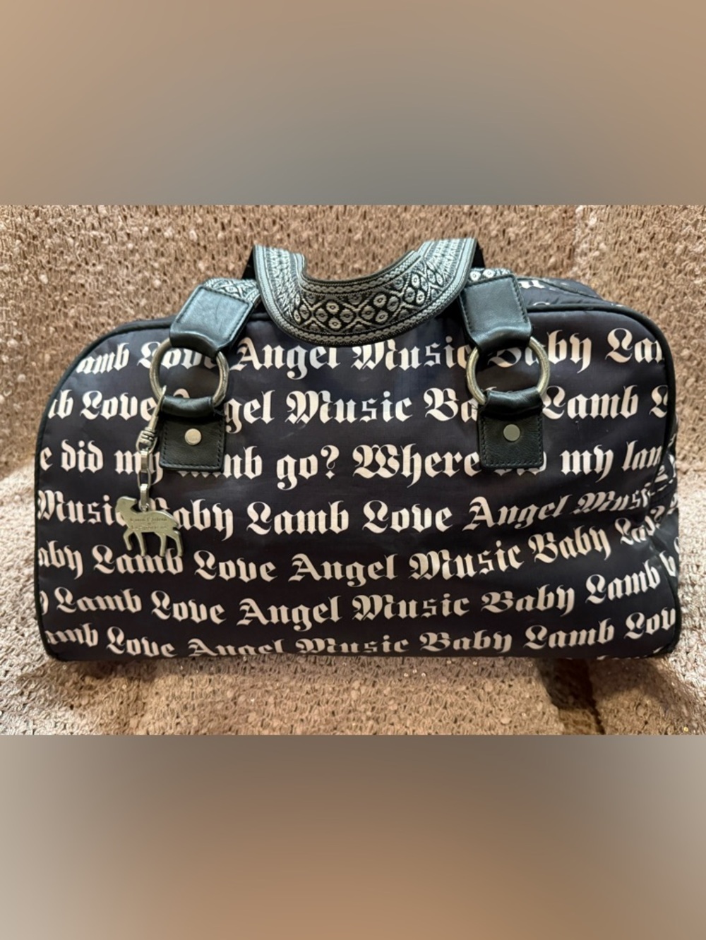 **RARE**🐑🐑💋 Vintage Lesport Sac x Gwen Stefani Duffel Bag w Guitar Strap Handles